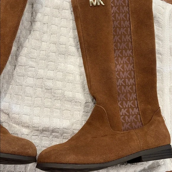 Michael Kors Tan Suede Knee-High Boots - Picture 2 of 8